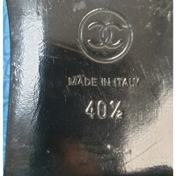 CHANEL Blue Alligator CC Ballerina Flats  Sz. 40.5 - Picture 6 of 11